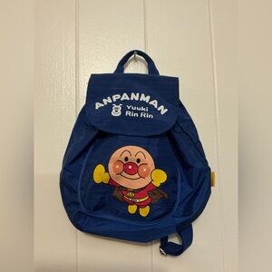 Rare From Japan Anpanman Yuuki Rin Rin Nylon Vintage Blue Mini Backpack Bag